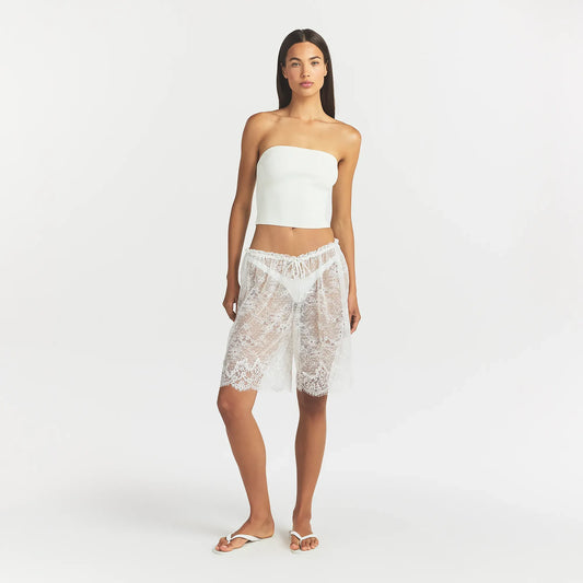 ULTRA FINE LACE LONG SHORT | MARBLE