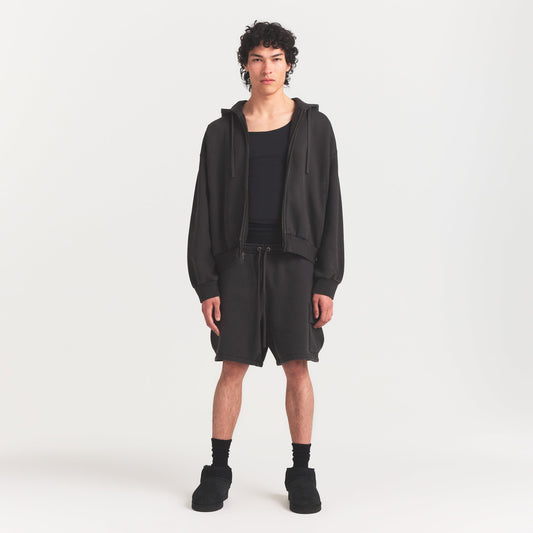 HEAVYWEIGHT FLEECE MENS CARGO SHORT | WASHED ONYX