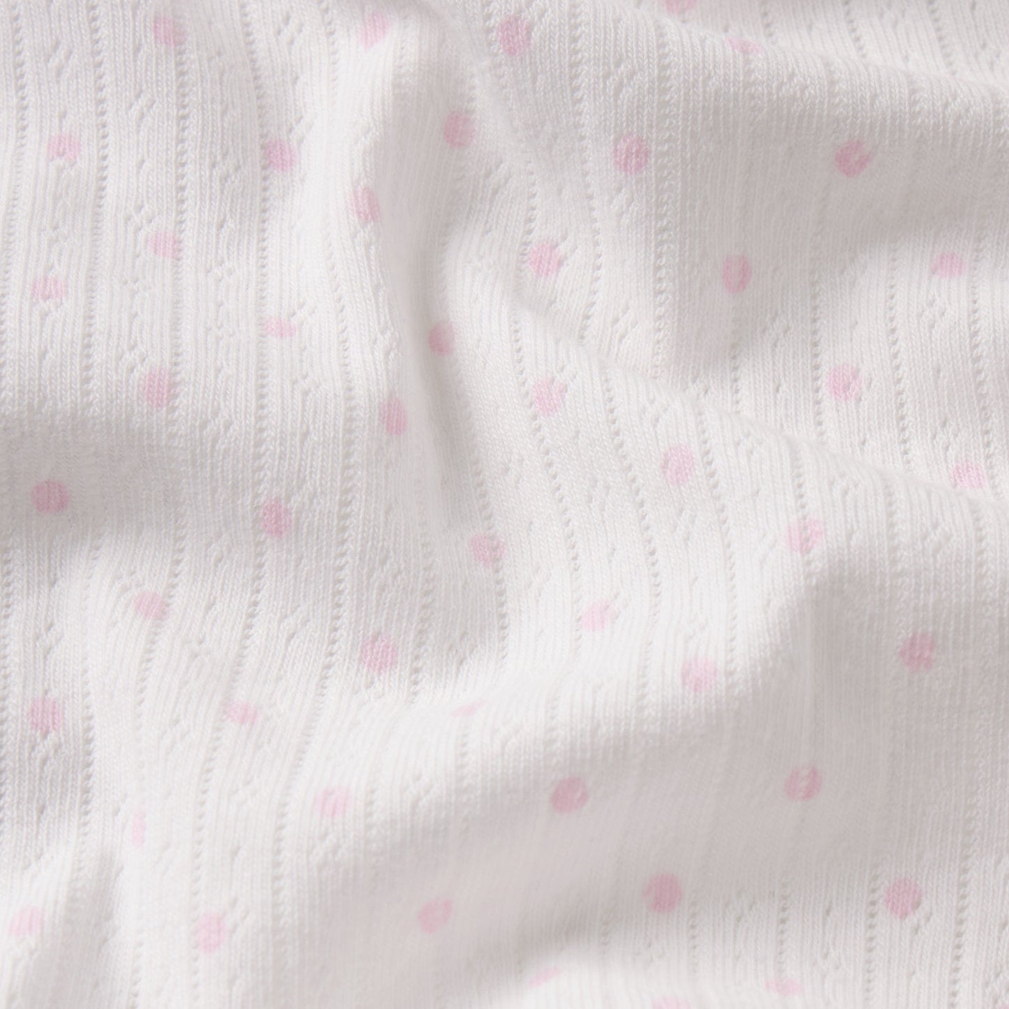 LIGHTWEIGHT COTTON POINTELLE SCOOP BRALETTE | SNOW PEONY PIN DOT