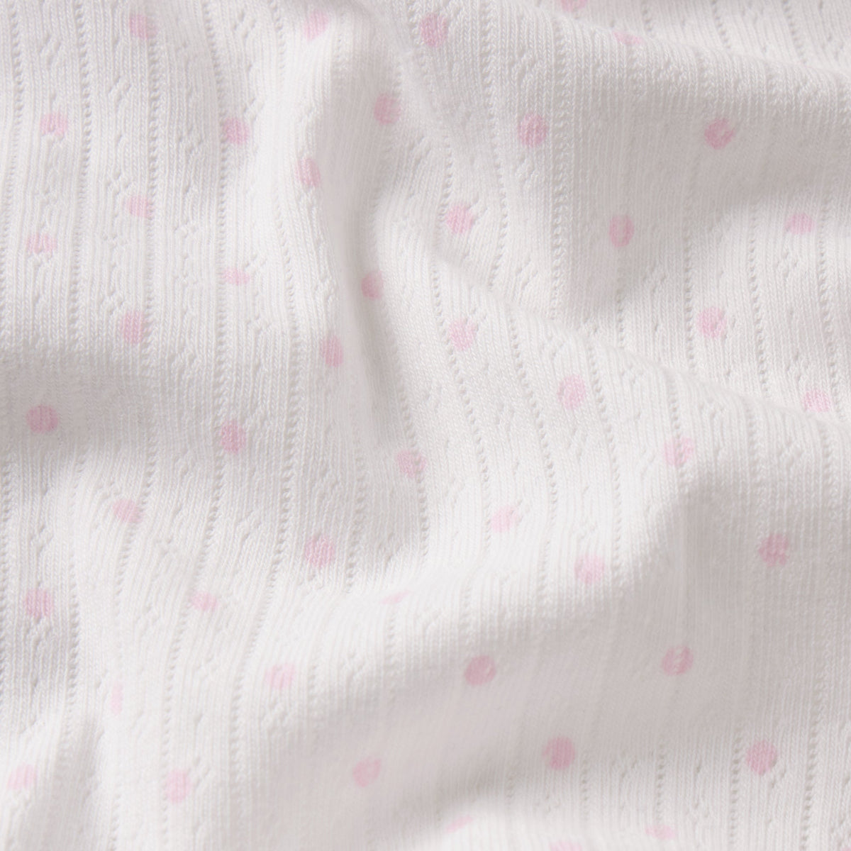 LIGHTWEIGHT COTTON POINTELLE SCOOP BRALETTE | SNOW PEONY PIN DOT