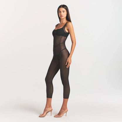 POWER MESH SHAPEWEAR CATSUIT | ONYX