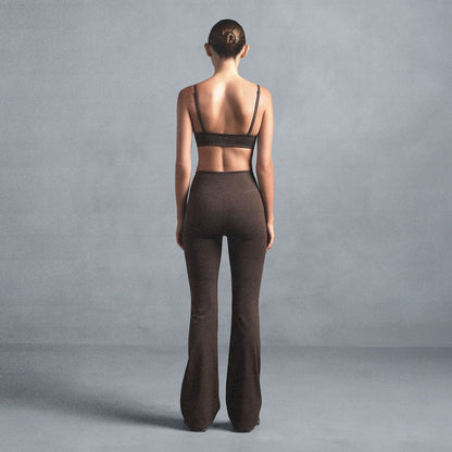 NikeSKIMS MATTE SLIM FLARE LEGGING | DARK SEPIA