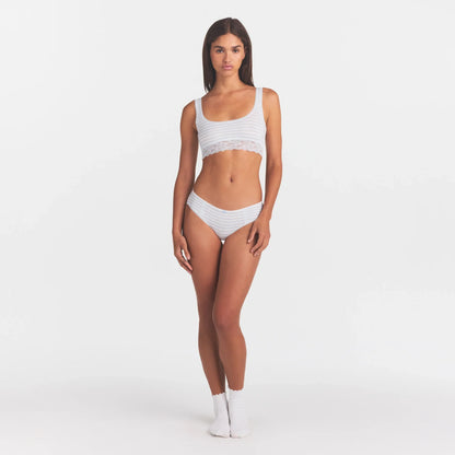 LIGHTWEIGHT COTTON LACE SCOOP BRALETTE | AIRSPACE LAGUNA STRIPE
