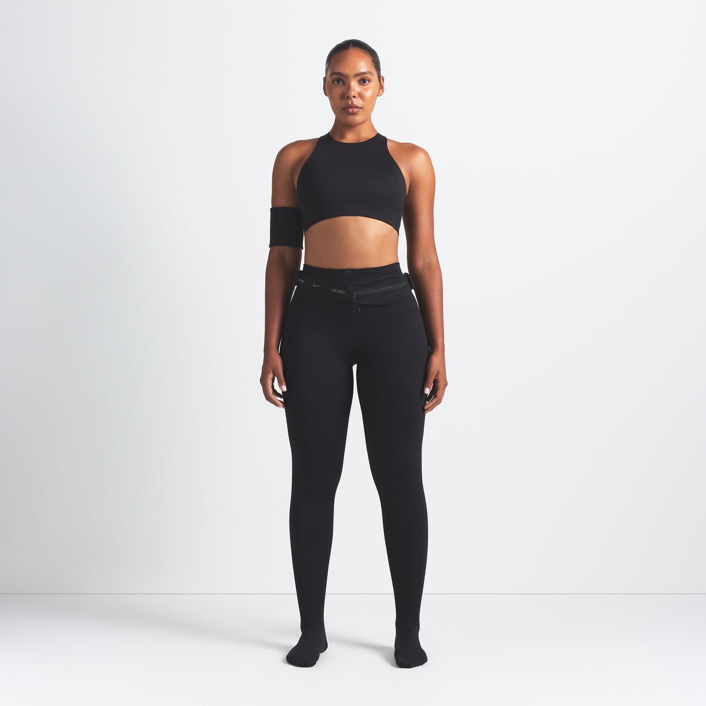 NikeSKIMS MATTE HIGH NECK BRA | OBSIDIAN