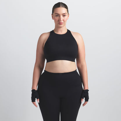 NikeSKIMS MATTE HIGH NECK BRA | OBSIDIAN