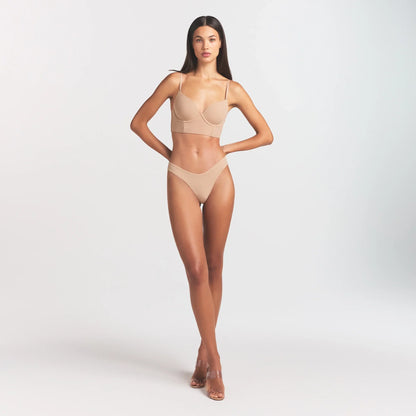 FITS EVERYBODY LOW BACK LONGLINE BRA | CLAY