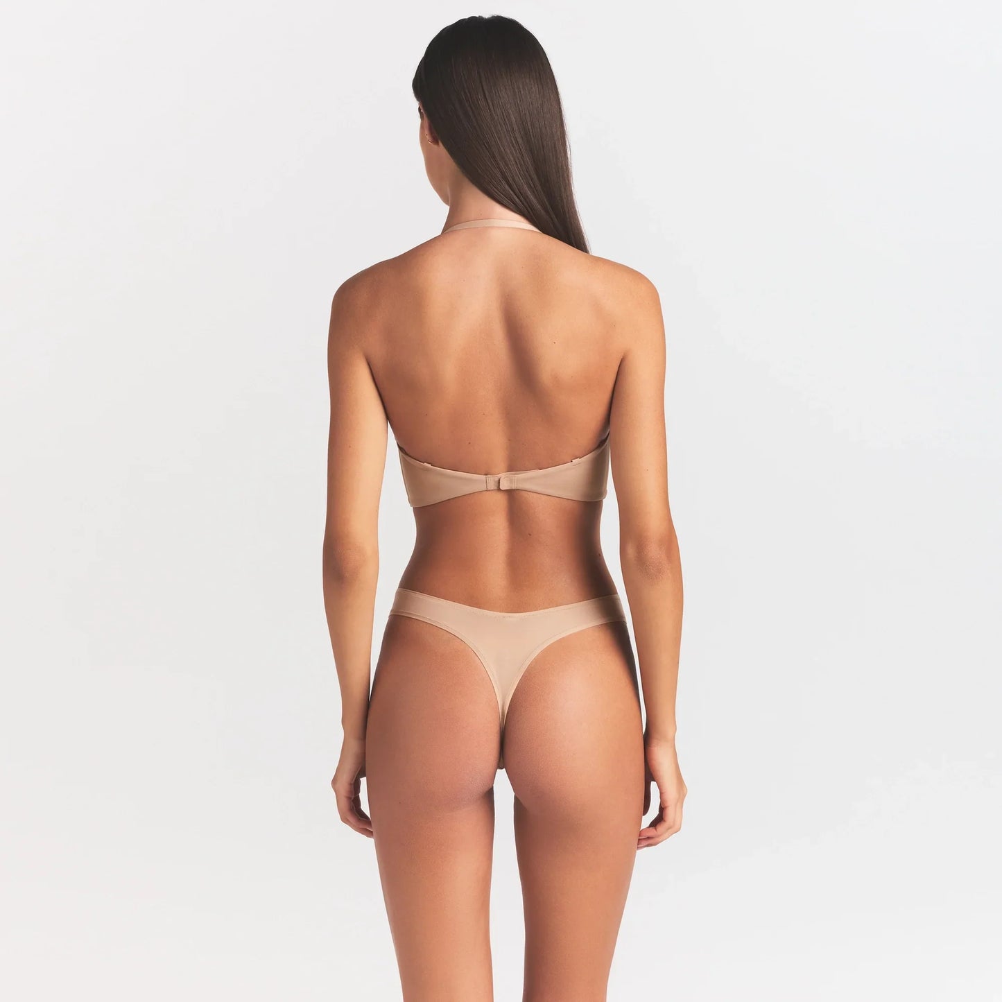 FITS EVERYBODY LOW BACK LONGLINE BRA | CLAY