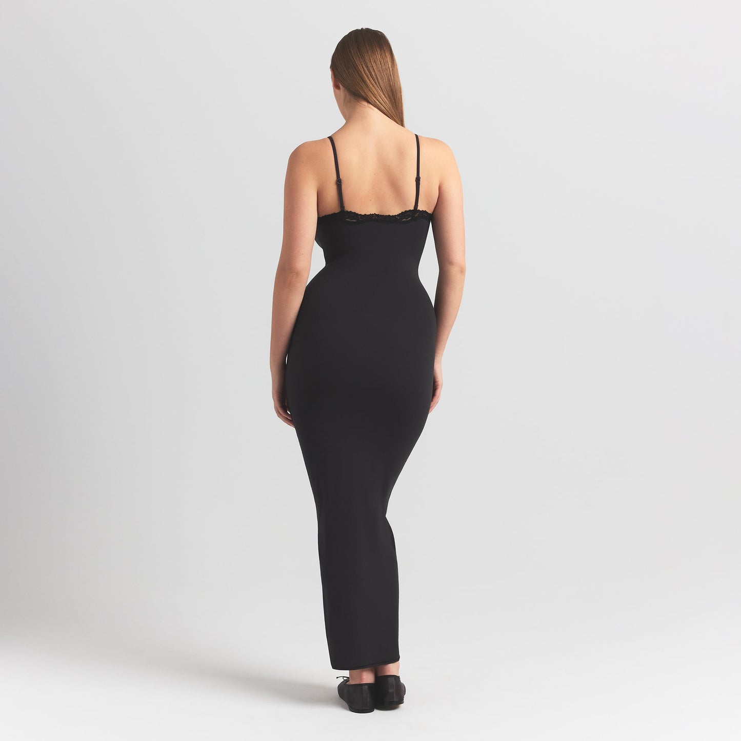 FITS EVERYBODY LACE LONG SLIP DRESS | ONYX