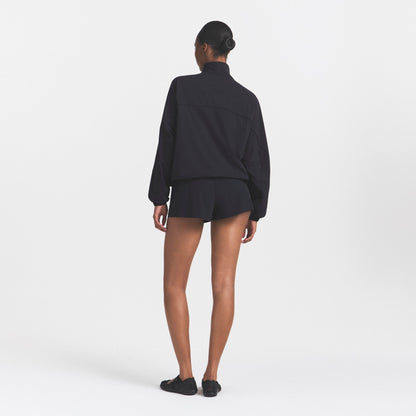 NikeSKIMS STRETCH NYLON OVERSIZED TRACK JACKET | OBSIDIAN