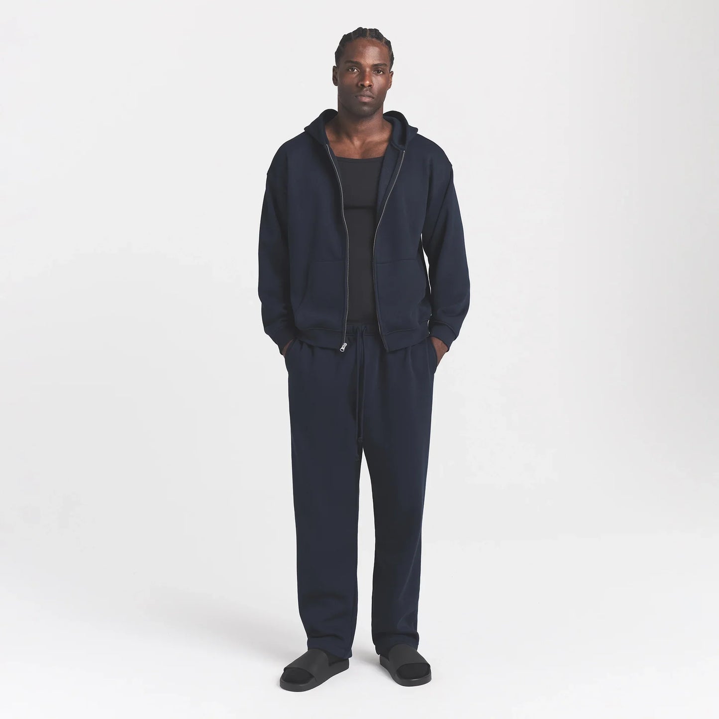FLEECE LOUNGE MENS CLASSIC STRAIGHT LEG PANT | NAVY
