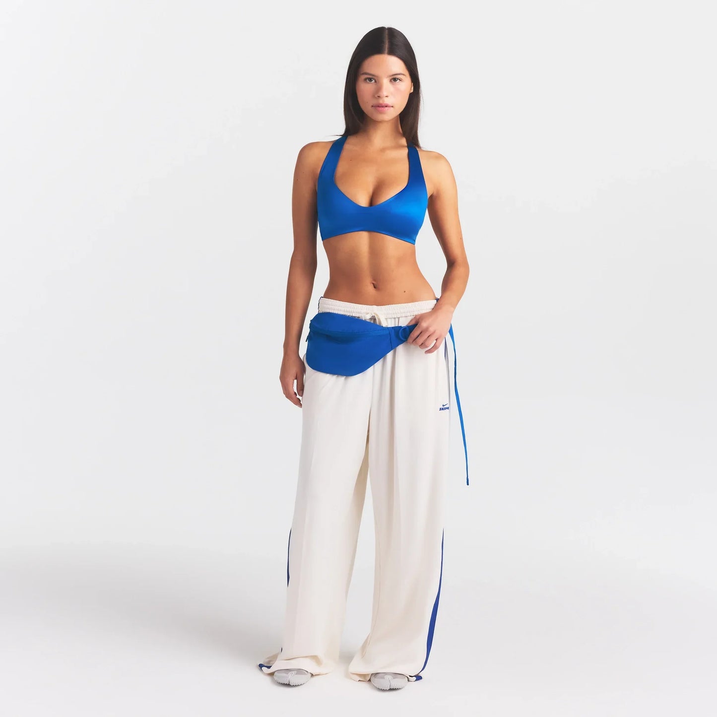 NikeSKIMS SATIN SHINE PLUNGE T-BACK BRA | COBALT