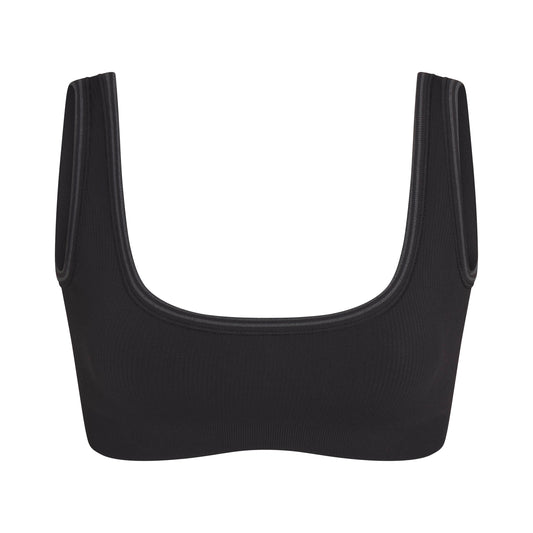 NikeSKIMS RIBBED SEAMLESS MICRO SCOOP BRA | OBSIDIAN