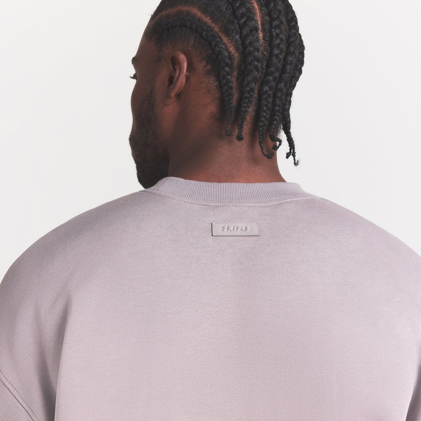 FLEECE LOUNGE MENS RELAXED HIGH CREWNECK | SHADOW