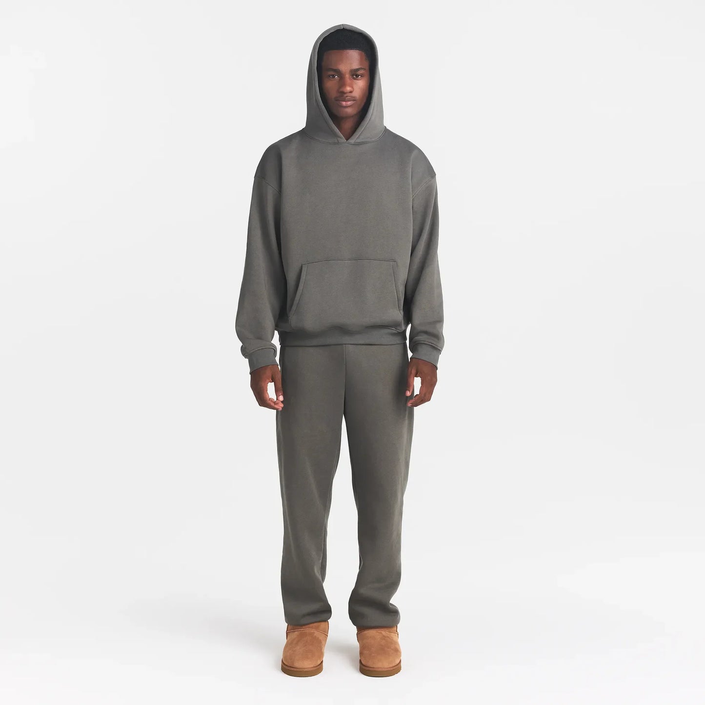 FLEECE LOUNGE MENS RELAXED HOODIE | JUNGLE