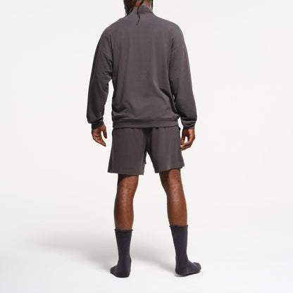 JERSEY LOUNGE MENS RELAXED QUARTER ZIP PULLOVER | ASH