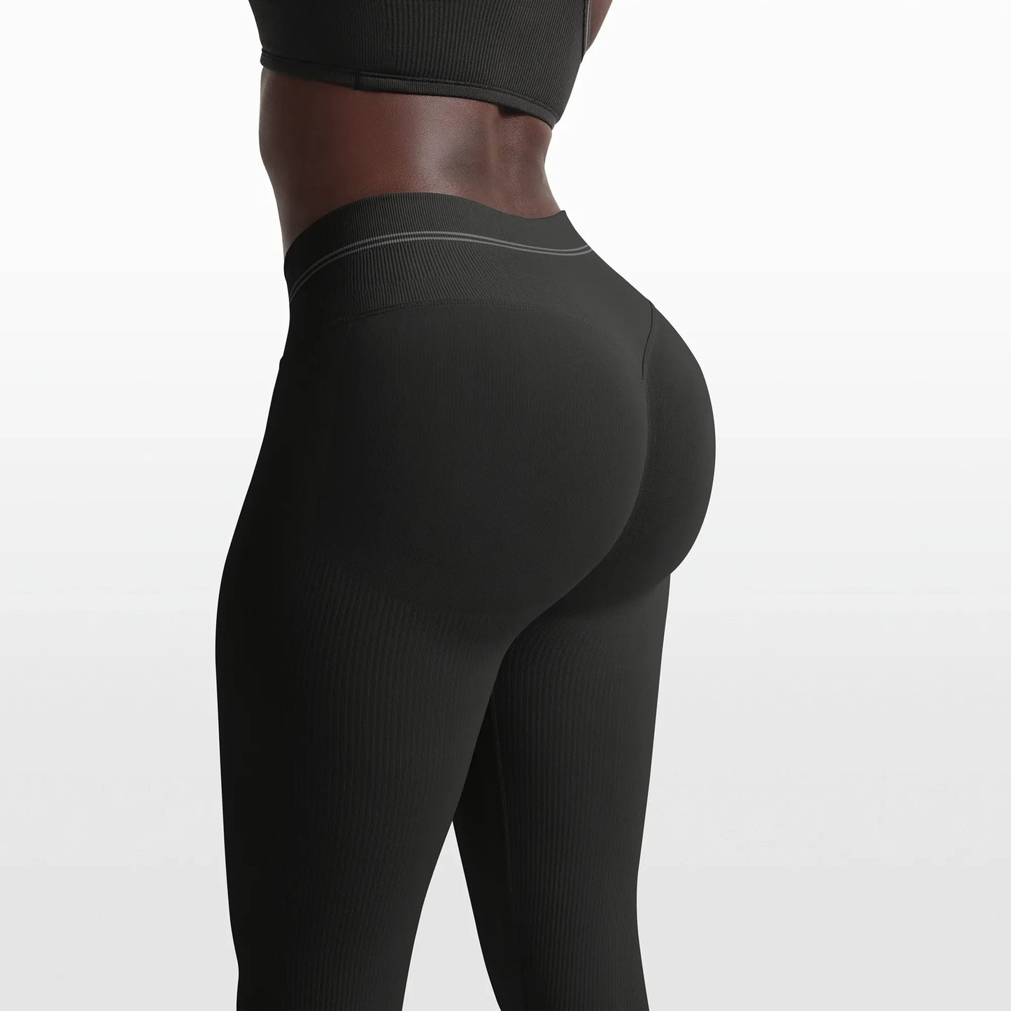 NikeSKIMS RIBBED SEAMLESS 26" LEGGING | OBSIDIAN