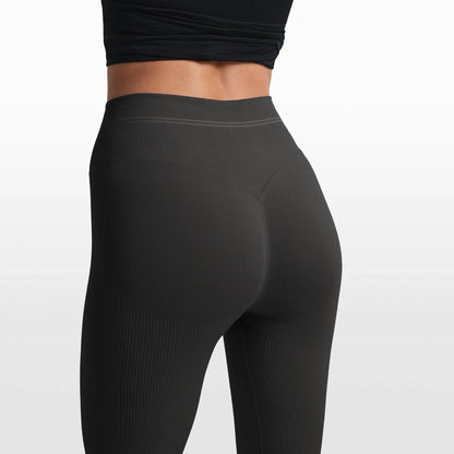 NikeSKIMS RIBBED SEAMLESS 34" STRAIGHT LEGGING | OBSIDIAN