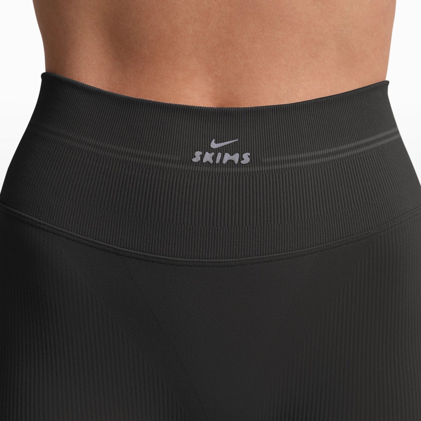 NikeSKIMS RIBBED SEAMLESS 34" STRAIGHT LEGGING | OBSIDIAN