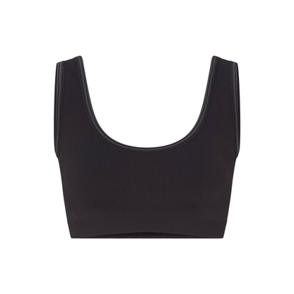 NikeSKIMS RIBBED SEAMLESS SCOOP BRA | OBSIDIAN