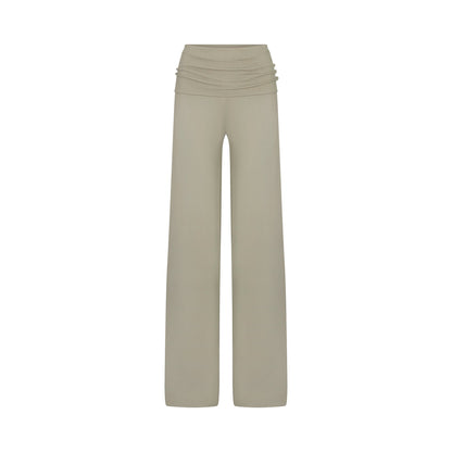 NikeSKIMS STRETCH KNIT FOLDOVER WIDE LEG PANT | DUNE