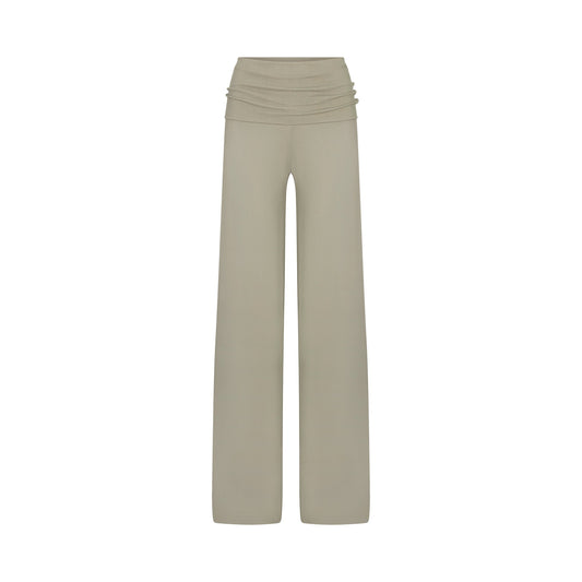 NikeSKIMS STRETCH KNIT FOLDOVER WIDE LEG PANT | DUNE
