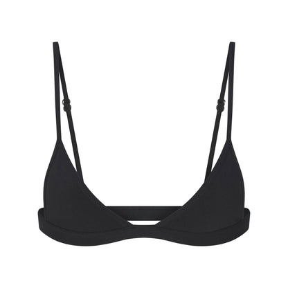 EVERYDAY COTTON TRIANGLE BRALETTE | ONYX