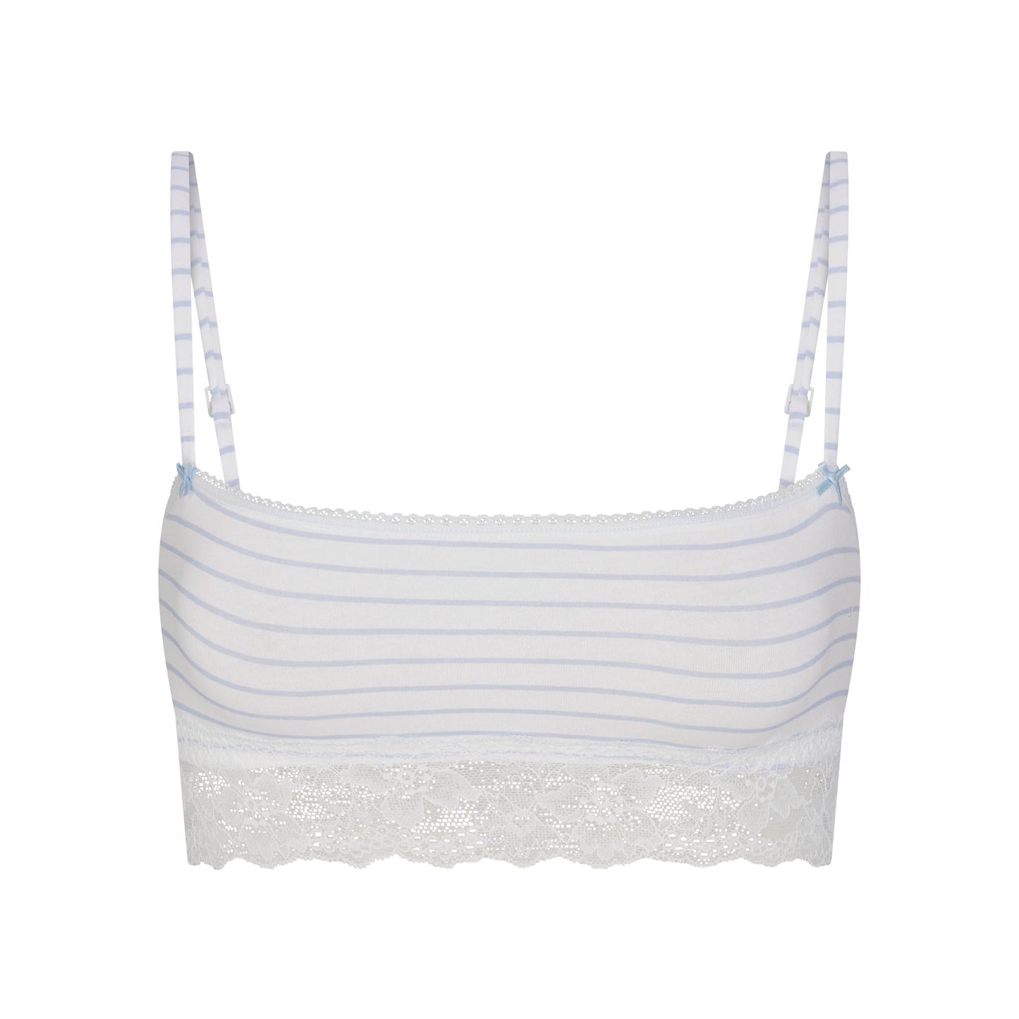 LIGHTWEIGHT COTTON STRAIGHT NECK BRALETTE | AIRSPACE LAGUNA STRIPE