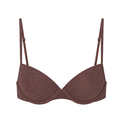 EVERYDAY COTTON T-SHIRT BRA | COCOA HEATHER