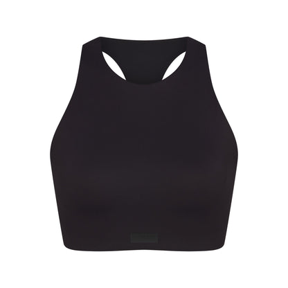 NikeSKIMS MATTE HIGH NECK BRA | OBSIDIAN
