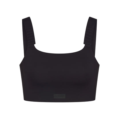 NikeSKIMS MATTE WIDE STRAP BRA | OBSIDIAN