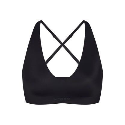 NikeSKIMS SHINE V-NECK BRA | OBSIDIAN
