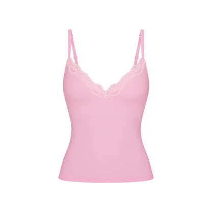 FITS EVERYBODY LACE PUSH-UP CAMI | BUBBLE GUM TONAL