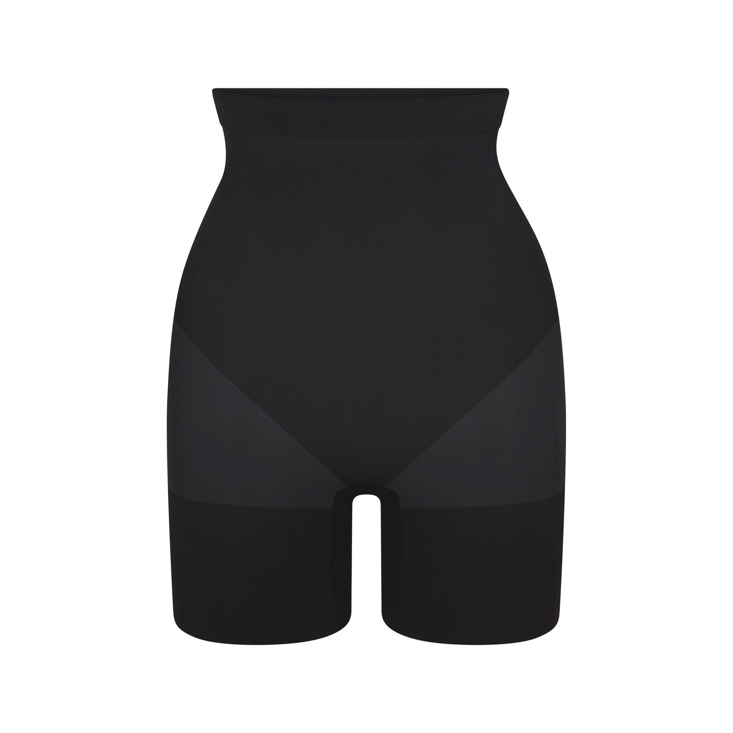 SHEER SEAMLESS HIGH-WAISTED MID THIGH SHORT | ONYX