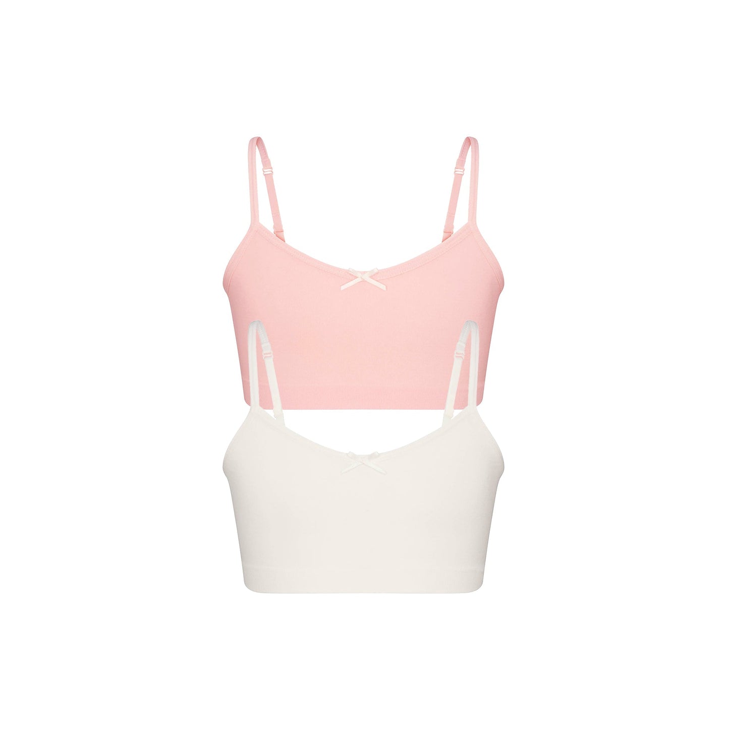 COTTON SEAMLESS JUNIORS BRALETTE 2-PACK | MARBLE AND BALLET
