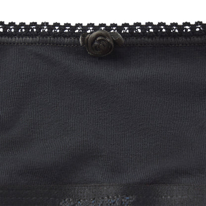 LIGHTWEIGHT COTTON LOGO PICOT SCOOP BRALETTE | SOOT TONAL
