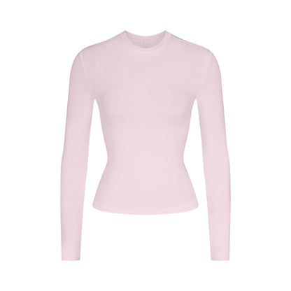 COTTON JERSEY LONG SLEEVE T-SHIRT | CHERRY BLOSSOM