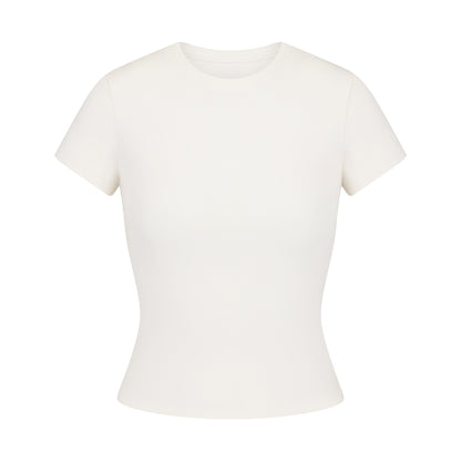 COTTON RIB T-SHIRT | MARBLE