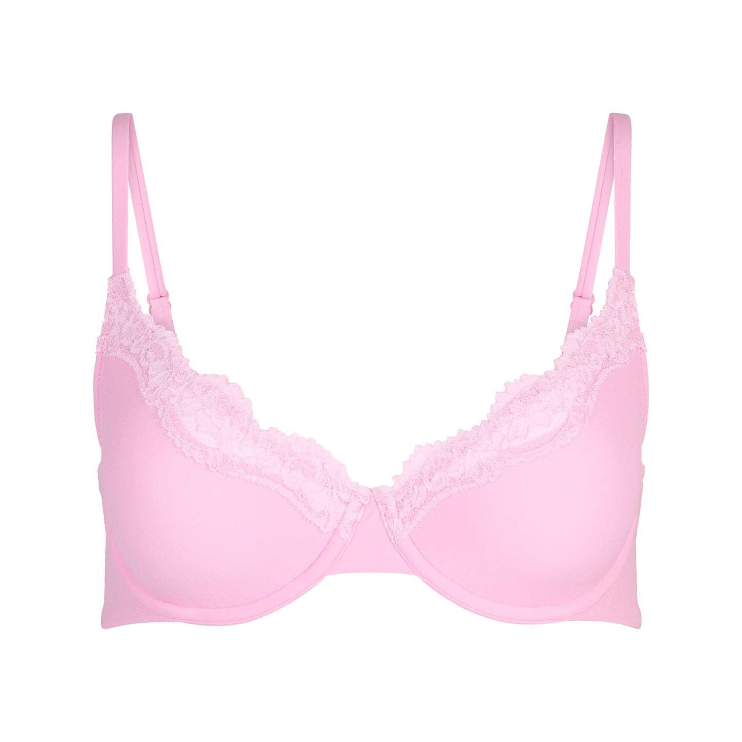 FITS EVERYBODY LACE UNLINED SCOOP BRA | BUBBLE GUM TONAL