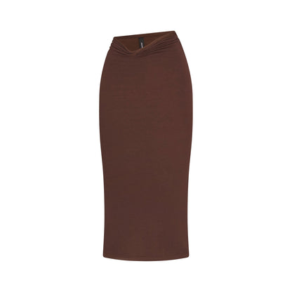 VETTESE X SKIMS SHEER MODAL MIDI SKIRT  | COCOA