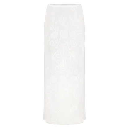 LACE COVER-UPS LONG SKIRT | SNOW
