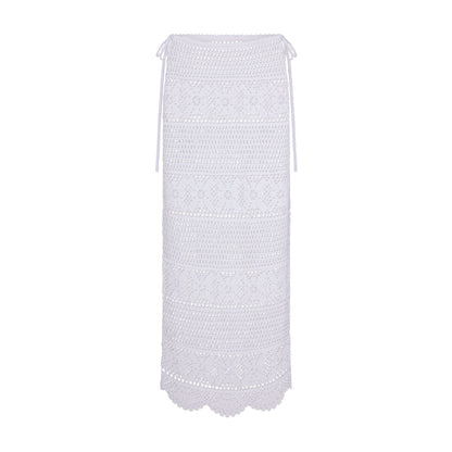 SWIM COVER-UPS CROCHET LONG SKIRT | SNOW