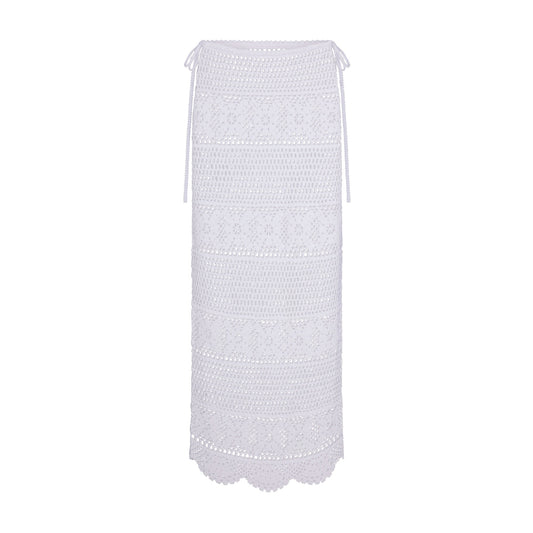 SWIM COVER-UPS CROCHET LONG SKIRT | SNOW