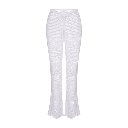SWIM COVER-UPS CROCHET FLARE PANT | SNOW
