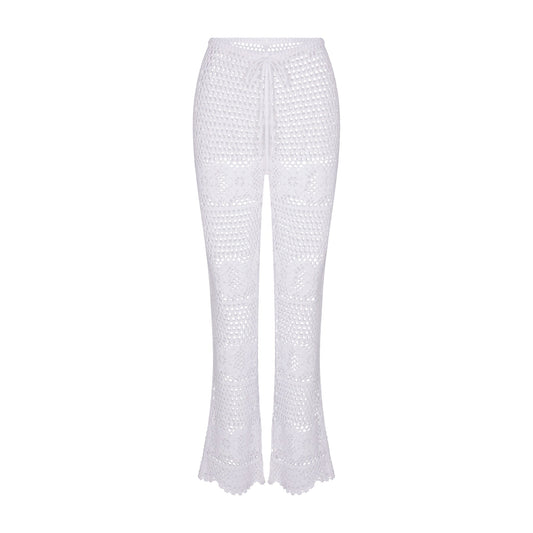 SWIM COVER-UPS CROCHET FLARE PANT | SNOW