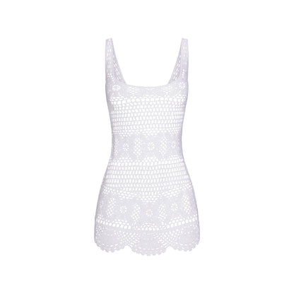 SWIM COVER-UPS CROCHET MINI TANK DRESS | SNOW