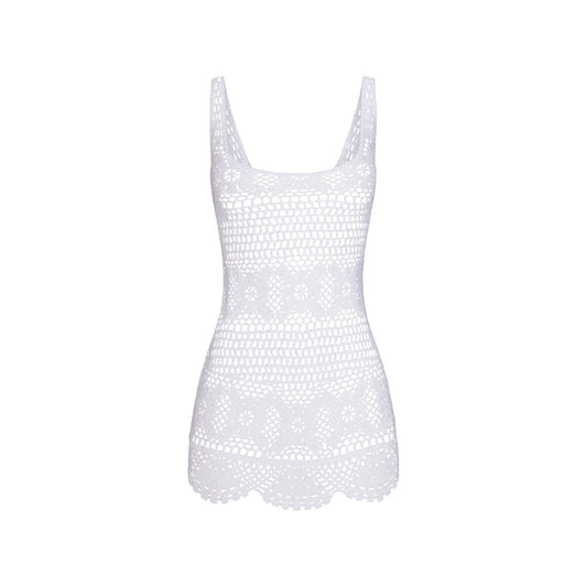 SWIM COVER-UPS CROCHET MINI TANK DRESS | SNOW