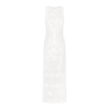 LACE COVER-UPS LONG DRESS | SNOW
