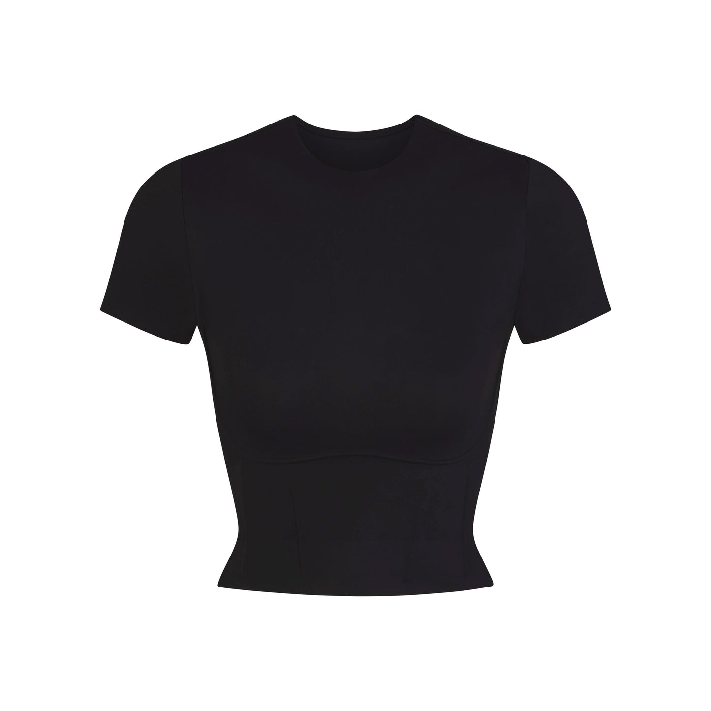 NikeSKIMS MATTE CROPPED CORSET T-SHIRT | OBSIDIAN