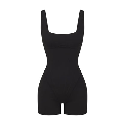 NikeSKIMS MATTE CORSET 2" ONE PIECE | OBSIDIAN