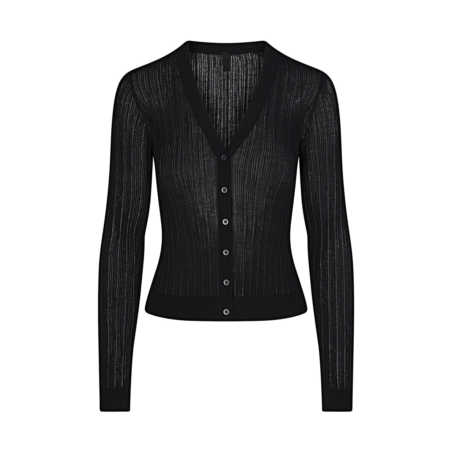 SHEER KNIT CARDIGAN | ONYX